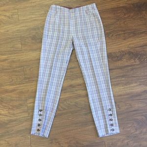 Byron Lars Glen Plaid Tailored Stretch Pant